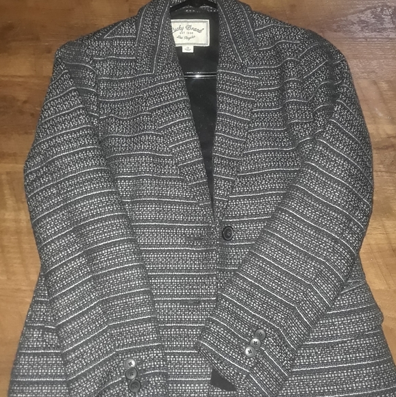 Lucky Brand navy tweed Blazer - Picture 3 of 8